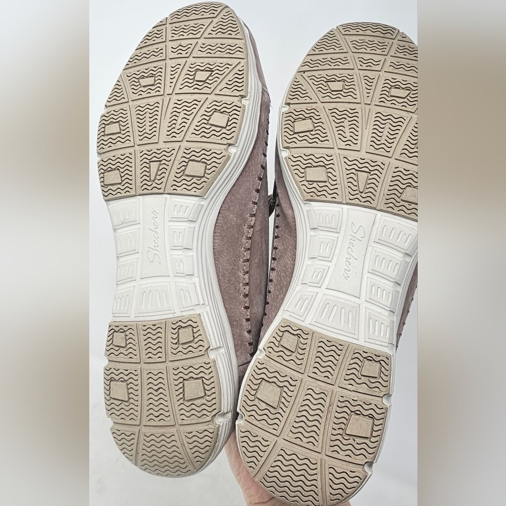 Skechers Women's Seager Prospect  Whipstitched Leather Memory Foam Sneaker Sz 10 - Picture 9 of 11